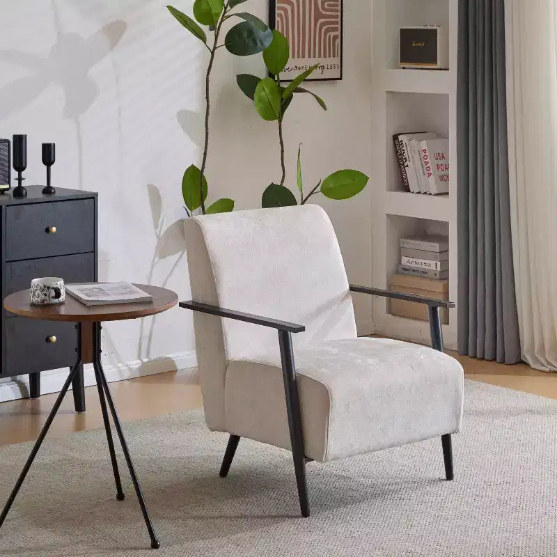 MAYEERTY 2er-Set 26,38 moderne Loungesessel, Polyesterpolsterung, stabiler Metallrahmen, bequeme Kissen, Wohnzimmer Schlafzimmer Büro, Blau Grau