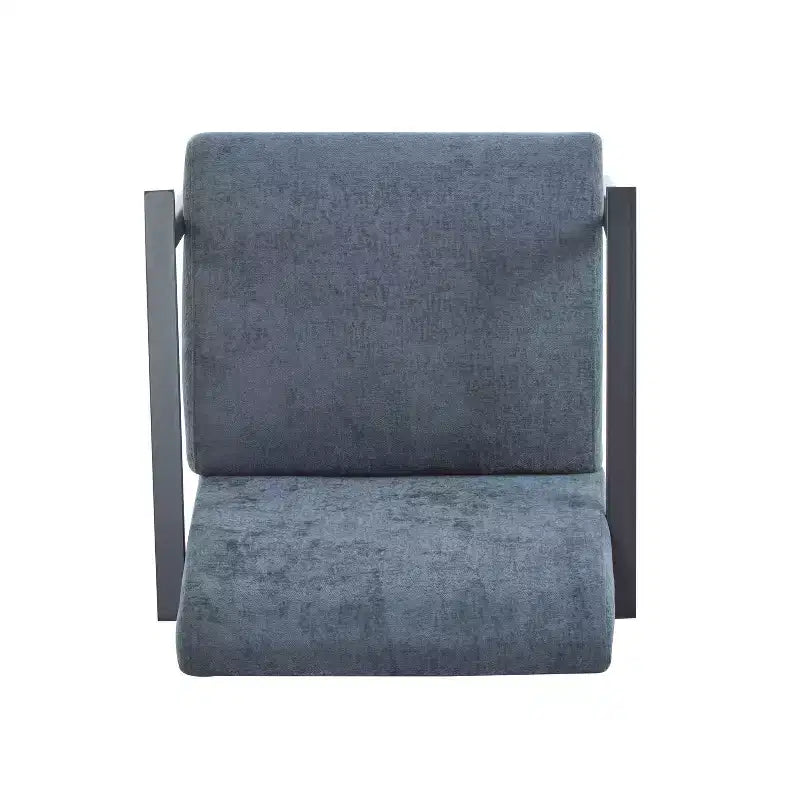 MAYEERTY 2er-Set 26,38 moderne Loungesessel, Polyesterpolsterung, stabiler Metallrahmen, bequeme Kissen, Wohnzimmer Schlafzimmer Büro, Blau Grau