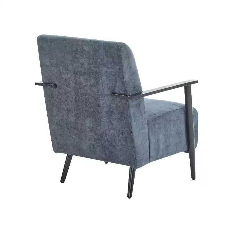 MAYEERTY 2er-Set 26,38 moderne Loungesessel, Polyesterpolsterung, stabiler Metallrahmen, bequeme Kissen, Wohnzimmer Schlafzimmer Büro, Blau Grau