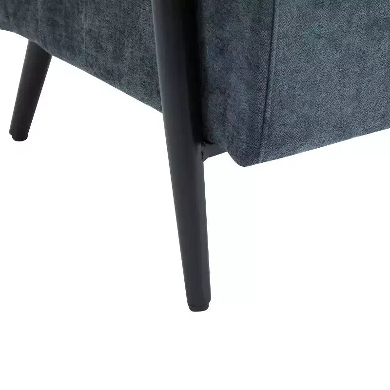 MAYEERTY 2er-Set 26,38 moderne Loungesessel, Polyesterpolsterung, stabiler Metallrahmen, bequeme Kissen, Wohnzimmer Schlafzimmer Büro, Blau Grau