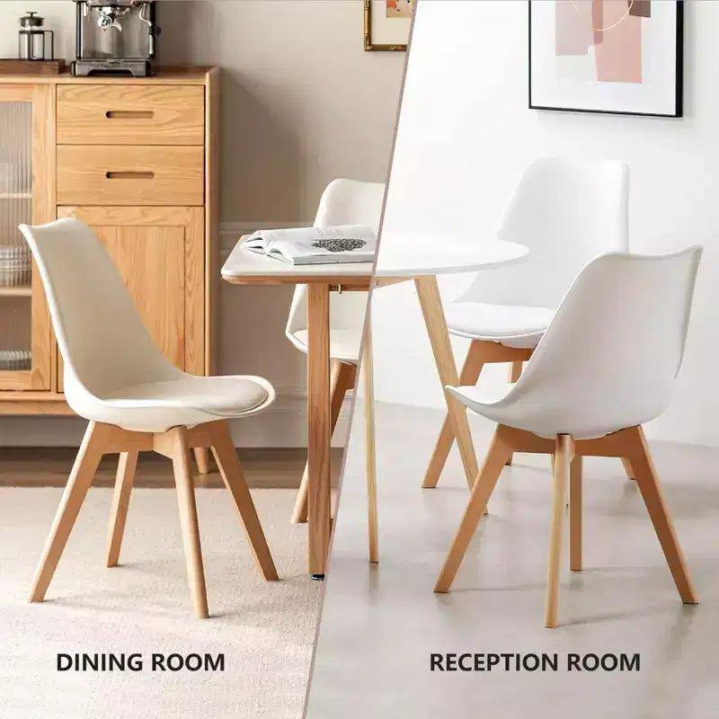 TUYOHW 18.3 Elegante Esszimmerstühle, 4er-Set, ergonomische Buchenholz-Seitenstühle, moderne minimalistische armlose Stühle für Esszimmer & Küche