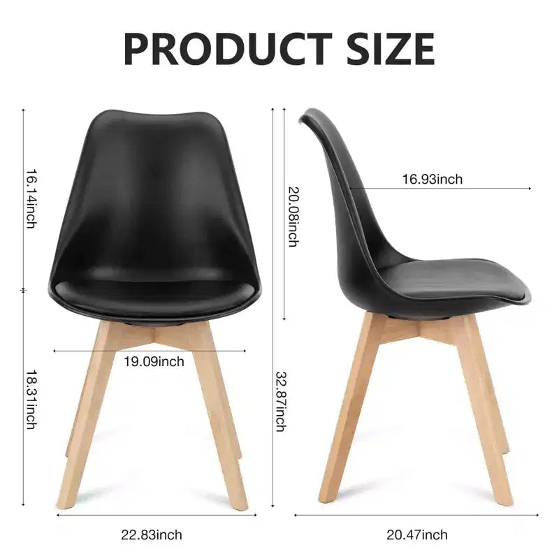 TUYOHW 18.3 Elegante Esszimmerstühle, 4er-Set, ergonomische Buchenholz-Seitenstühle, moderne minimalistische armlose Stühle für Esszimmer & Küche
