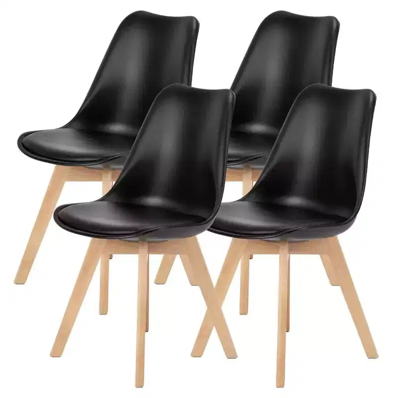 TUYOHW 18.3 Elegante Esszimmerstühle, 4er-Set, ergonomische Buchenholz-Seitenstühle, moderne minimalistische armlose Stühle für Esszimmer & Küche