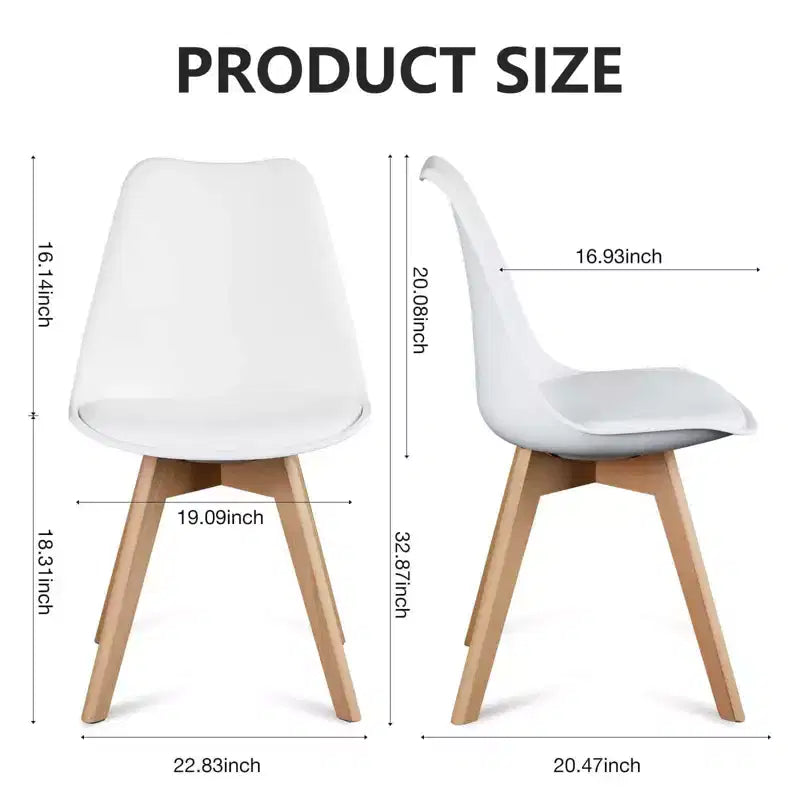TUYOHW 18.3 Elegante Esszimmerstühle, 4er-Set, ergonomische Buchenholz-Seitenstühle, moderne minimalistische armlose Stühle für Esszimmer & Küche
