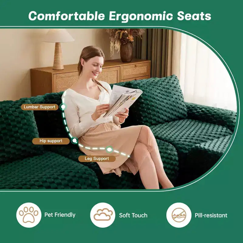 82 Moderne L-förmige Modul-Ecksofa für Wohnzimmer, Flanellstoff, Übergroßes 2-Sitzer Sofa, knochenloses Sofa