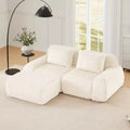 82 Moderne L-förmige Modul-Ecksofa für Wohnzimmer, Flanellstoff, Übergroßes 2-Sitzer Sofa, knochenloses Sofa