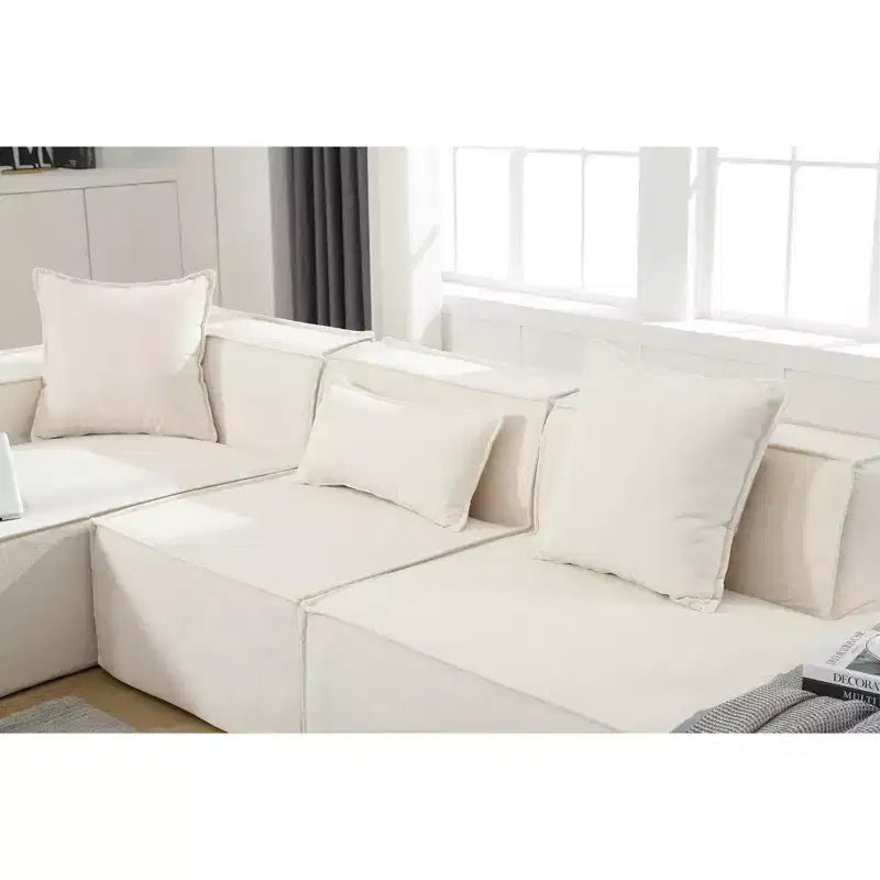 Christopher Knight Home Pyren 129.5 Modernes L-förmiges 3-Sitzer Polstersofa