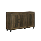 45-Inch 3-Door Shoe Cabinet – Brown / Grey, Modern Style, 6 Adjustable Shelves