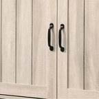 45-Inch 3-Door Shoe Cabinet – Brown / Grey, Modern Style, 6 Adjustable Shelves