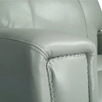 Zero Gravity Power Recliner Loveseat – Green / Blue / Cream, Top Grain Leather, Seats 2