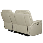 Zero Gravity Power Recliner Loveseat – Green / Blue / Cream, Top Grain Leather, Seats 2