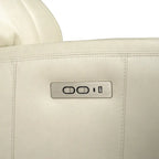 Zero Gravity Power Recliner Loveseat – Green / Blue / Cream, Top Grain Leather, Seats 2