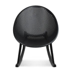 Egg-Shaped Lounge Chair – Black / White / Grey / Green / Beige, Mid-Century Modern, Perforated Plastic, Seats 1
