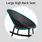 Egg-Shaped Lounge Chair – Black / White / Grey / Green / Beige, Mid-Century Modern, Perforated Plastic, Seats 1