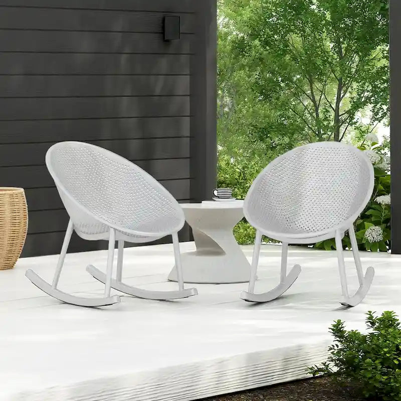 Egg-Shaped Lounge Chair – Black / White / Grey / Green / Beige, Mid-Century Modern, Perforated Plastic, Seats 1