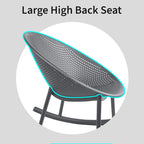 Egg-Shaped Lounge Chair – Black / White / Grey / Green / Beige, Mid-Century Modern, Perforated Plastic, Seats 1