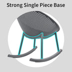 Egg-Shaped Lounge Chair – Black / White / Grey / Green / Beige, Mid-Century Modern, Perforated Plastic, Seats 1