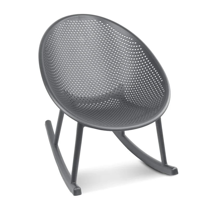 Egg-Shaped Lounge Chair – Black / White / Grey / Green / Beige, Mid-Century Modern, Perforated Plastic, Seats 1