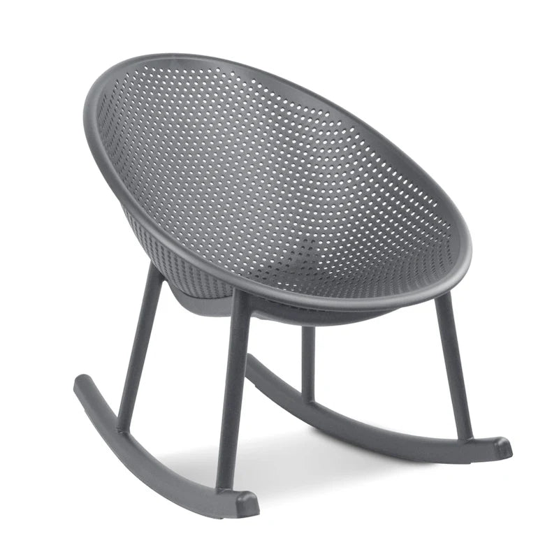 Egg-Shaped Lounge Chair – Black / White / Grey / Green / Beige, Mid-Century Modern, Perforated Plastic, Seats 1