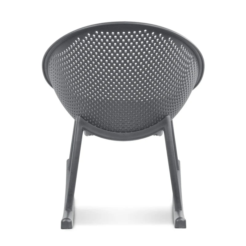 Egg-Shaped Lounge Chair – Black / White / Grey / Green / Beige, Mid-Century Modern, Perforated Plastic, Seats 1