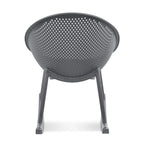 Egg-Shaped Lounge Chair – Black / White / Grey / Green / Beige, Mid-Century Modern, Perforated Plastic, Seats 1