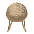 Egg-Shaped Lounge Chair – Black / White / Grey / Green / Beige, Mid-Century Modern, Perforated Plastic, Seats 1