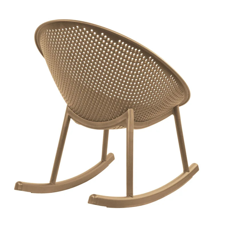 Egg-Shaped Lounge Chair – Black / White / Grey / Green / Beige, Mid-Century Modern, Perforated Plastic, Seats 1