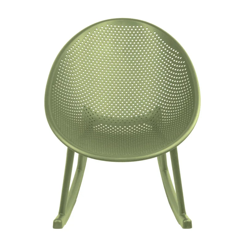 Egg-Shaped Lounge Chair – Black / White / Grey / Green / Beige, Mid-Century Modern, Perforated Plastic, Seats 1