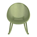 Egg-Shaped Lounge Chair – Black / White / Grey / Green / Beige, Mid-Century Modern, Perforated Plastic, Seats 1