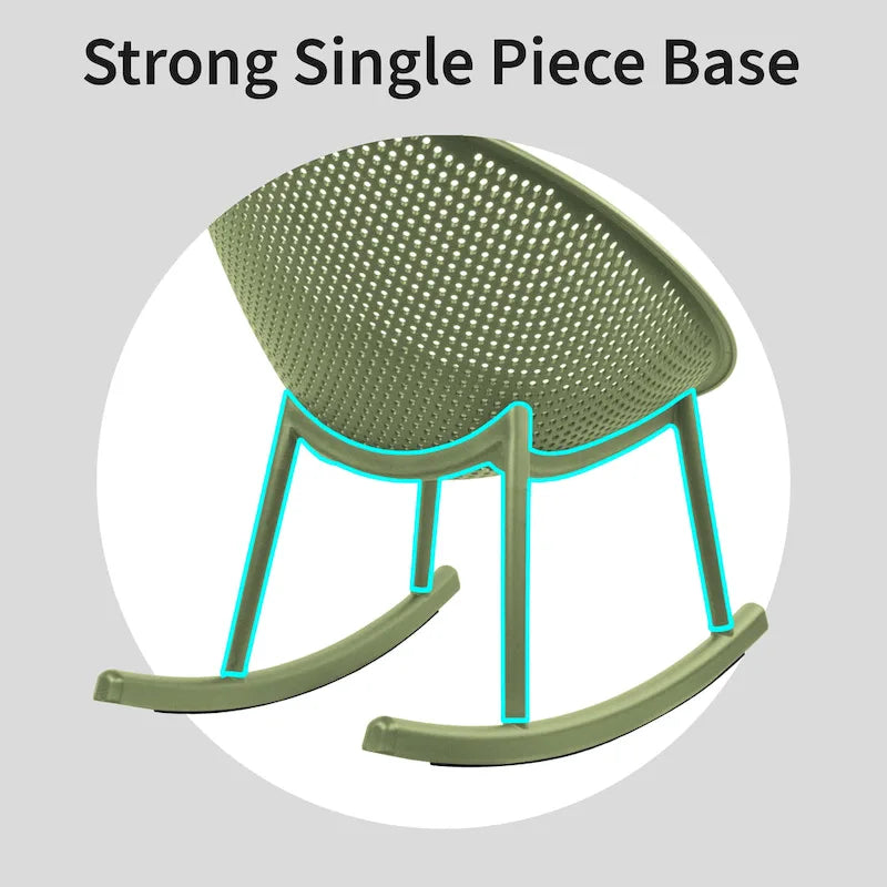 Egg-Shaped Lounge Chair – Black / White / Grey / Green / Beige, Mid-Century Modern, Perforated Plastic, Seats 1