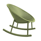 Egg-Shaped Lounge Chair – Black / White / Grey / Green / Beige, Mid-Century Modern, Perforated Plastic, Seats 1