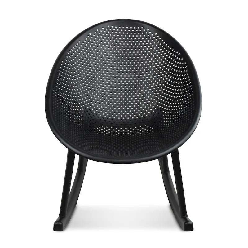 Egg-Shaped Lounge Chair – Black / White / Grey / Green / Beige, Mid-Century Modern, Perforated Plastic, Seats 1