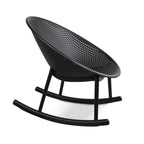 Egg-Shaped Lounge Chair – Black / White / Grey / Green / Beige, Mid-Century Modern, Perforated Plastic, Seats 1