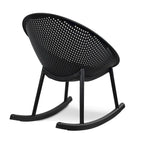 Egg-Shaped Lounge Chair – Black / White / Grey / Green / Beige, Mid-Century Modern, Perforated Plastic, Seats 1