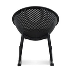 Egg-Shaped Lounge Chair – Black / White / Grey / Green / Beige, Mid-Century Modern, Perforated Plastic, Seats 1