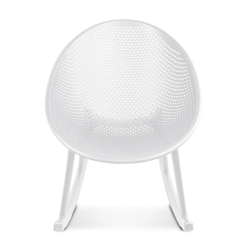 Egg-Shaped Lounge Chair – Black / White / Grey / Green / Beige, Mid-Century Modern, Perforated Plastic, Seats 1