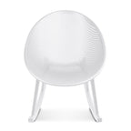 Egg-Shaped Lounge Chair – Black / White / Grey / Green / Beige, Mid-Century Modern, Perforated Plastic, Seats 1