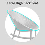 Egg-Shaped Lounge Chair – Black / White / Grey / Green / Beige, Mid-Century Modern, Perforated Plastic, Seats 1