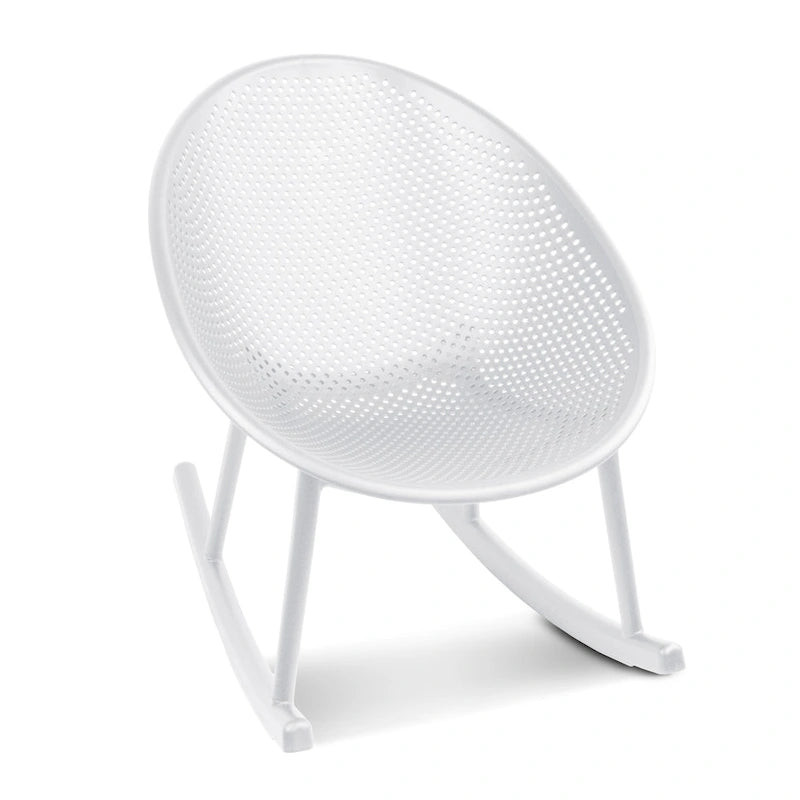 Egg-Shaped Lounge Chair – Black / White / Grey / Green / Beige, Mid-Century Modern, Perforated Plastic, Seats 1