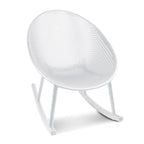 Egg-Shaped Lounge Chair – Black / White / Grey / Green / Beige, Mid-Century Modern, Perforated Plastic, Seats 1
