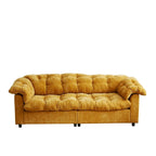 99-Inch Deep Seat Sofa – Yellow / Beige / Grey / Green, Chenille, Solid Wood Frame, Seats 3