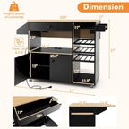 Kitchen Island Cart – White / Brown / Black, Drop-Leaf, Power Outlet, Wine Rack, Microwave Shelf, Casters