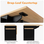 Kitchen Island Cart – White / Brown / Black, Drop-Leaf, Power Outlet, Wine Rack, Microwave Shelf, Casters
