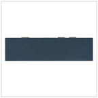 Wave-Pattern Sideboard – Navy Blue, MDF, Acacia Wood Legs, Aluminum Handles, 2 Doors & 3 Drawers