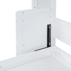 Full Size Murphy Bed – White, Wall-Fold, Built-in Shelf, Side Wardrobe & 2 Drawers, Sleeps 1