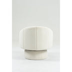 360° Swivel Accent Chair – Dark Yellow / Purple / Beige, Velvet, Wood Frame, Seats 1