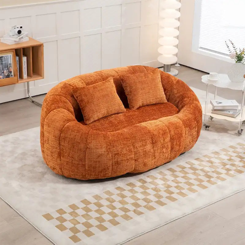 Chenille-Sitzsack – Faules Sofa