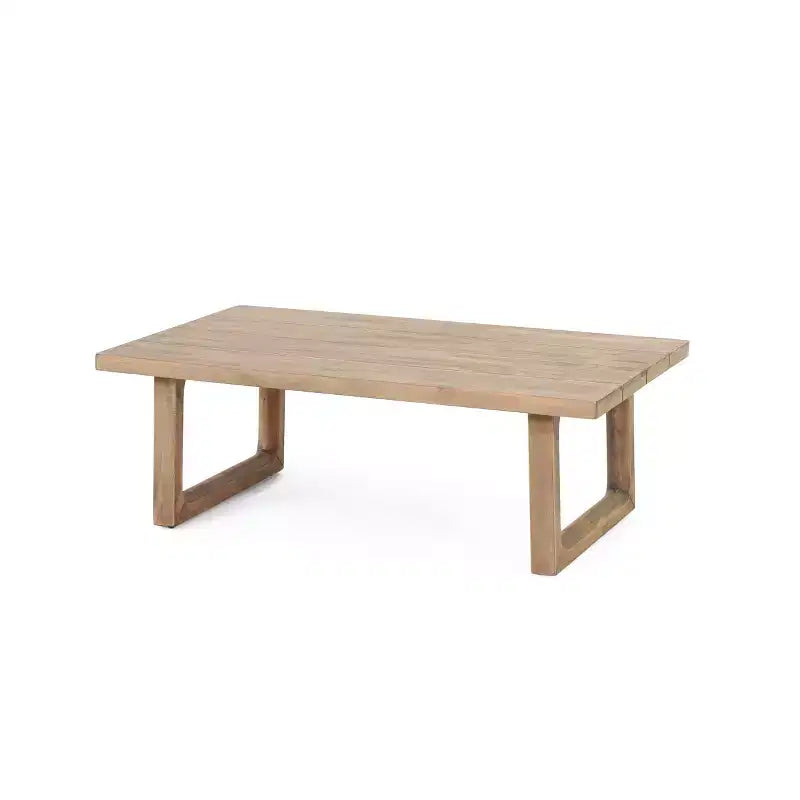 Akazienholz-Gartenmöbel-Set, Outdoor-Sitzgruppe mit Couchtisch und weichen Kissen für Garten, Veranda und Balkon, Beige - Merax