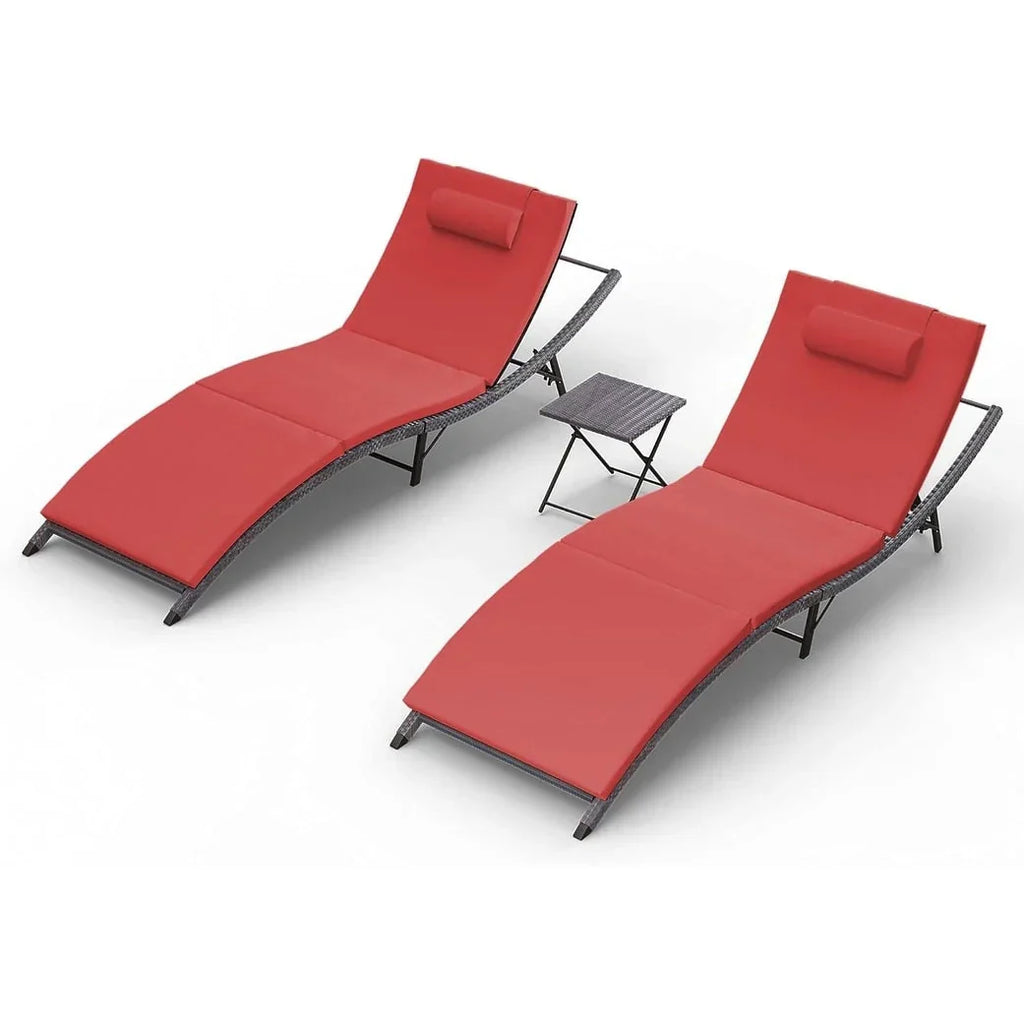Kullavik 3-teiliges Outdoor-Liegen-Set