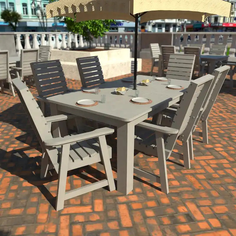 HIGHWOOD PROFESSIONAL 7-teiliges Outdoor-Esszimmer-Set 42x72